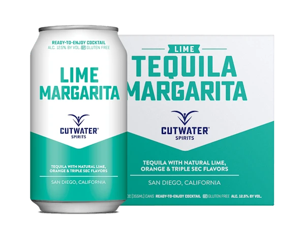 Cutwater Spirits Lime Tequila Margarita 4-355ml Cans 3 Cutwater Spirits Lime Tequila Margarita 4-355ml Cans
