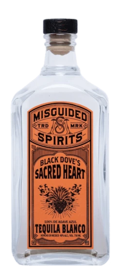 Misguided 'Black Doves Sacred Heart' Tequila Blanco 1L 80Pf