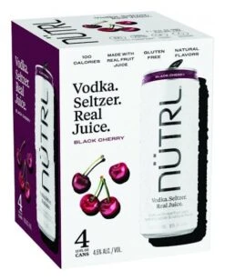 Nutrl Classic Vodka Seltzer Black Cherry 4-12oz Cans