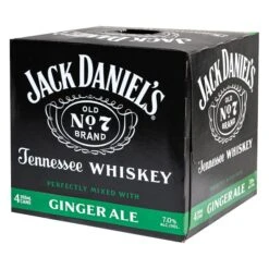 Jack Daniels Whiskey & Ginger Ale 4-355ml Cans